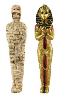 King Tut Anubis Sarcophagus Boxes W/ Mummies Coffin  