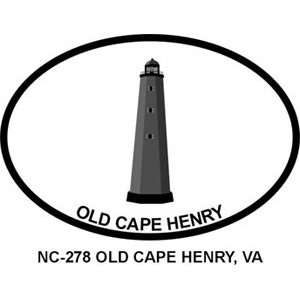  OLD CAPE HENRY LIGHT Oval Bumper Sticker Automotive