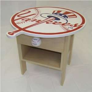  Los Angeles Dodgers Side Table Finish Natural