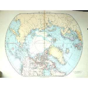  Stanford Antique Map Arctic Regoins Greenland Iceland 