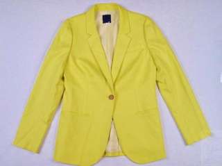Crew Vintage Blazer Color Canary Yellow Size 6  