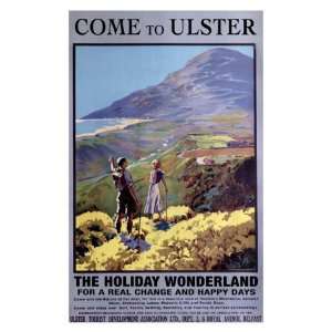 Come to Ulster, Ireland, 1936 Giclee Poster Print, 18x24 