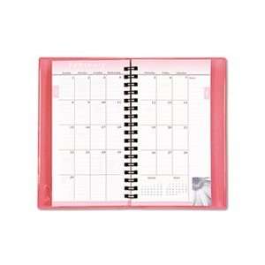 com Pink Ribbon Pocket Monthly Planner, 14 Month, 3 1/4 x 6 1/8, Pink 