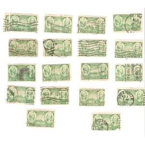  United States Mount Vernon Washington/Greene 1c Stamp x18 