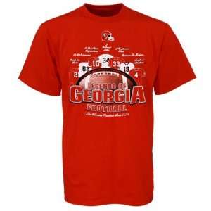 Georgia Bulldogs Red Football Heritage Short Sleeve T shirt  