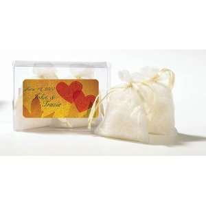 Wedding Favors Overlapping Dual Heart Design Fall Theme Personalized 