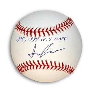  Autographed Hideki Irabu MLB Baseball Inscribed 1998 1999 