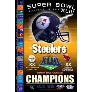 com Super Bowl XLIII Champions Poster   The Pittsburgh Steelers 2009 