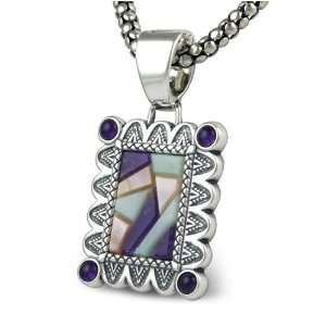  Shades of Purple Pendant on 18 Antiqued Chain Relios 