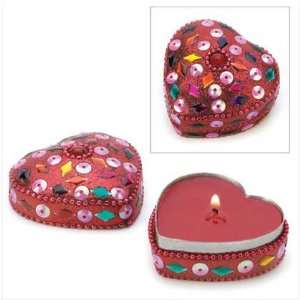  Bedazzled Heart Candle Treasure Box