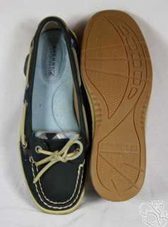 SPERRY Top Sider Angelfish Navy Nubuck Plaid Womens Boat Shoes New 