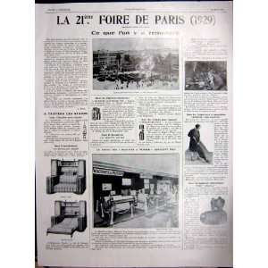  Fair Paris Foire Machines Telephone Vacuum France 1929 