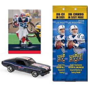 Upper Deck NFL 1967 Ford Mustang Fastback with Trading Card & Two 2008 