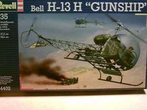 Revell ARMY Bell H 13H Gunship Helicopter Model Kit NIB 135 Scale 
