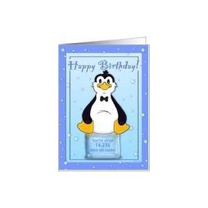   39th Birthday   Penguin on Ice Cool Birthday Facts Card Toys & Games