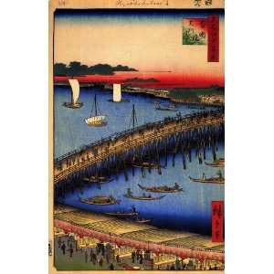 Hiroshige   Ryogoku Bridge and the Great Riverbank 