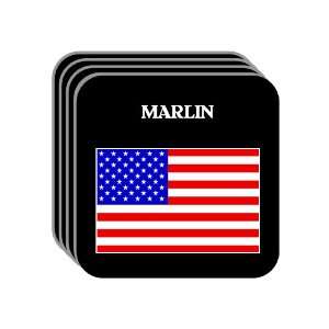  US Flag   Marlin, Texas (TX) Set of 4 Mini Mousepad 