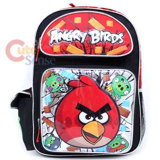 Angry Birds Large School Backpack Lunch Bag Set  Red Bird