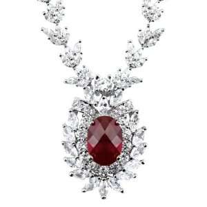  Asterias Fancy Necklace   Faux Ruby Emitations Jewelry