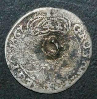 Poland   Ioan Casimir   6 grossus   1667   silver coin  