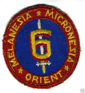 WWII US Marines Military Patch Melanesia Micronesia Orient 6th 