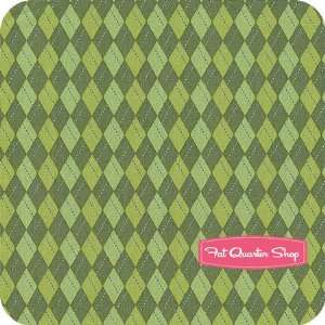  Hooty Hoot Kangaroo Green Hooty Argyle Fabric   SKU# 3015 