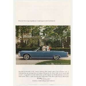   Lincoln Continental Convertible Unique Owning Print Ad