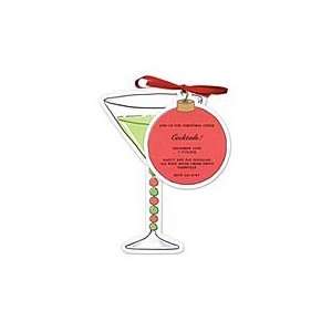  Martini & Ornament Holiday Invitations