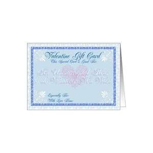  Valentine Gift Card one gift blue   An Uninterrupted Hour 