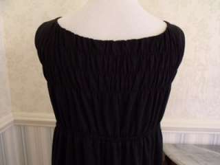 Ann Taylor Loft Womens Knit Dress Navy SIZE Large Sleeveless Ruffle 