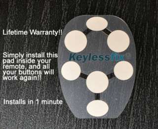 GM Key Remote Repair Pad INSTANT Button Fix KEYLESSFIX  