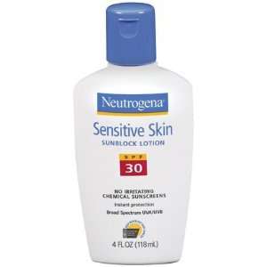 Neutrogena Sensitive Skin Sunblock Lotion SPF 30 4 oz, 2 ct (Quantity 