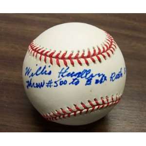  Willis Hudlin Autographed Baseball