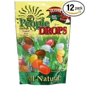 People Drops Tropical Fruit Drops, 6 Ounce Pouches (Pack of 12)