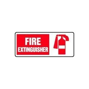  FIRE EXTINGUISHER (W/GRAPHIC) 7 x 17 Adhesive Vinyl Sign 