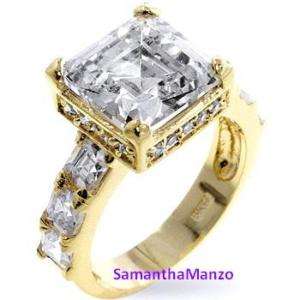 Asscher Cut Cz Engagement Wedding Right Hand Ring Size6  