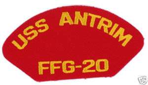 US Navy USS Antrim FFG 20 RED Patches Ship Boat  
