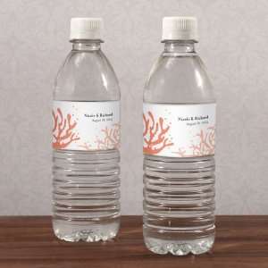  Coral Water Bottle Label   Lavender Health & Personal 