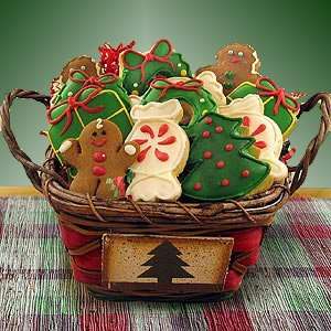 Mini Handmade Holiday Cookies Basket  Grocery & Gourmet 