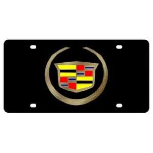  Cadillac New License Plate on Black Steel Automotive