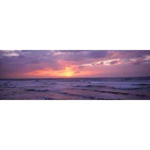Cayman Islands, Grand Cayman, 7 Mile Beach, Caribbean Sea, Sunset over 