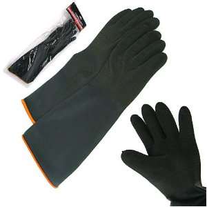  Heavy Black Rubber Crinkle Gloves