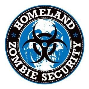  Homeland Zombie Security Skull   Blue Round Stickers Arts 