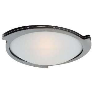Triton 4.5 x 13.5 Flush Mount with Frosted Glass in Brushed Steel 