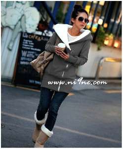 New Womens Dark Grey Hoodie Sweater Jacket / Top UK 12  