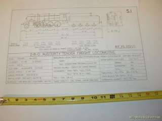 Austerity Tender Freight Locomotive Scale Drawing  