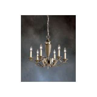   Chandelier Tuscan Gold w/ Brushed Nickel Height 18