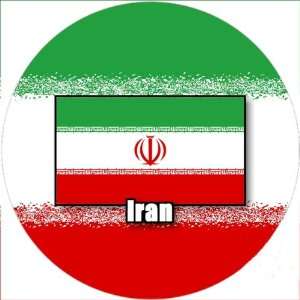  58mm Round Pin Badge Iran Flag