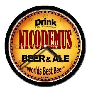  NICODEMUS beer and ale cerveza wall clock 