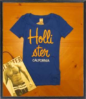 NWT Womens Hollister Blue Soft Cotton T Shirt size Medium M BRAND NEW 